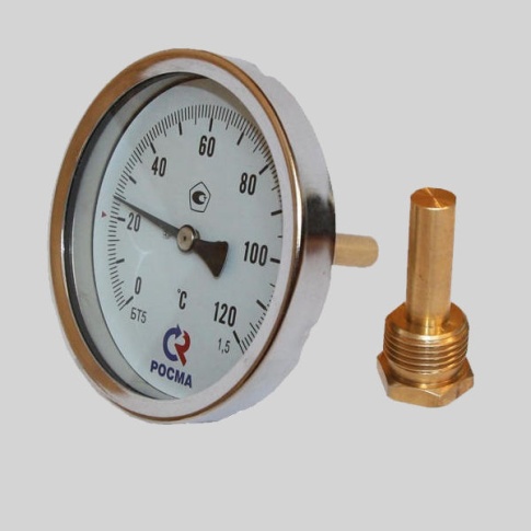 Фотография товара - Термометр биметаллический БТ-51.211(0-120С)G1/2.200.1,5