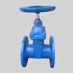 Фотография товара 3 Задвижка чугунная клиновая фланцевая с обрезиненным клином 30ч39р Ду 100