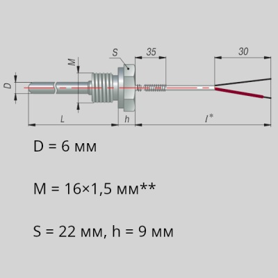Фотография товара 1 Преобразователь термоэлектрический ДТПL054-00.100/0,5