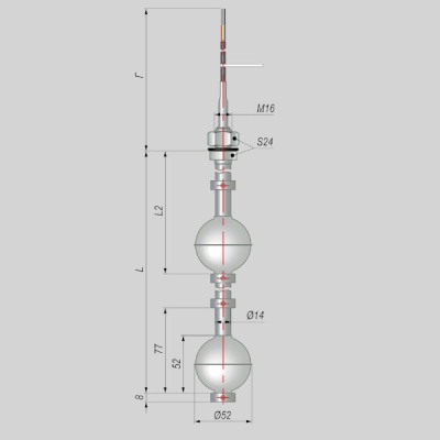 Фотография товара 1 Датчик уровня поплавковый ПДУ-3.2.1000.100/1-ЕХ