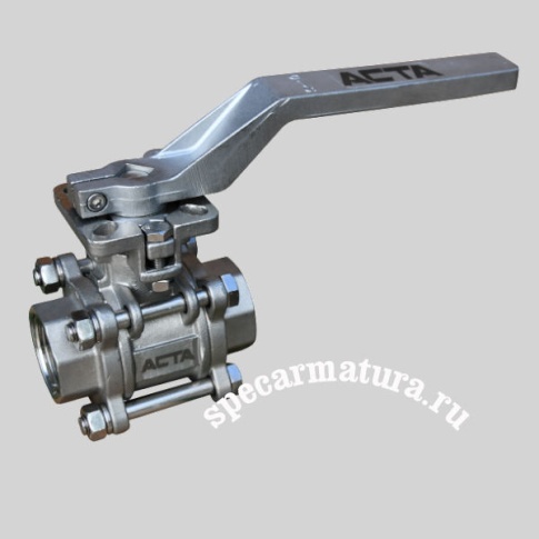 Купить Кран шаровый нержавеющий муфтовый АСТА КШ651-ПП-40-200-1-1/2 ...