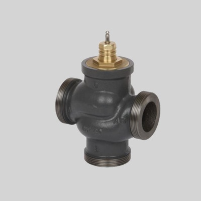 Фотография товара - Клапан регулирующий трехходовой чугунный резьбовой VRG3 Ду 32 под электропривод