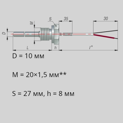 Фотография товара 1 Преобразователь термоэлектрический ДТПL074-00.100/0,2