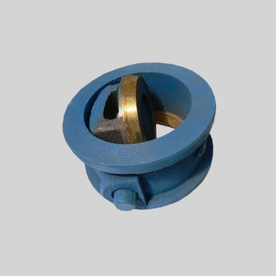 Фотография товара - Клапан обратный поворотный межфланцевый 19ч21бр Ду50