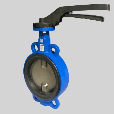 Фотография товара - Затвор поворотный дисковый чугунный FAF3500 Ду 150 с рукояткой уплотнение EPDM