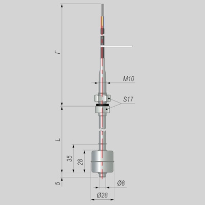 Фотография товара 2 Датчик уровня поплавковый ПДУ-2.1.100.К/1