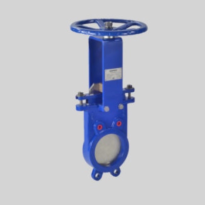 Фотография товара - Задвижка шиберная двусторонняя чугун Ду 150 Ру16 межфл со штурвалом уплотнение: NBR Benarmo