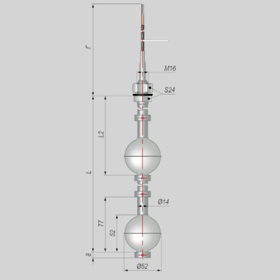 Фотография товара 1 Датчик уровня поплавковый ПДУ-3.2.1000.100.К/5