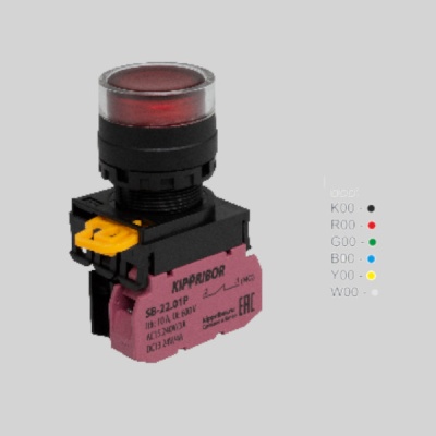 Фотография товара - Кнопка и переключатель KIPPRIBOR  SB-22.BSE.11.W07R