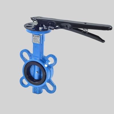 Фотография товара - Затвор дисковый поворотный чугун Ду 250 Ру10/16 межфл с рукояткой диск чугун EPDM Рус Benarmo