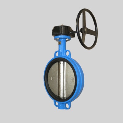 Фотография товара - Затвор поворотный дисковый Ci EPDM Ду 250 с редуктором