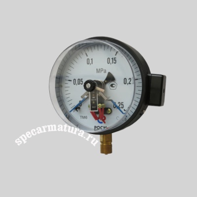 Фотография товара 2 Манометр электроконтактный ТМ 610Р.05 (0-0,25МПа)M20x1,5.1,5 (D150,IP40,1A,380V)