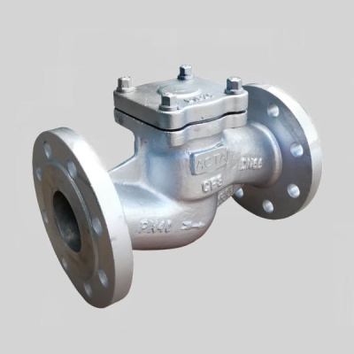 Фотография товара - Клапан обратный нержавеющий фланцевый АСТА-ОК04-100-Ст-40-04-350-Ф Ду100 Ру40