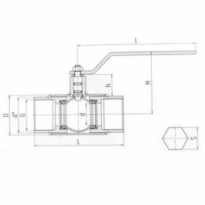 Фотография товара 2 Кран шаровой газовый LD КШЦМ Ду 65