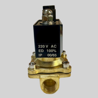 Фотография товара 3 Клапан электромагнитный соленоидный латунный 1/2" РОСМА СК-11-15 (НЗ,Ду15,1МПа,L66,220AC,90градС)
