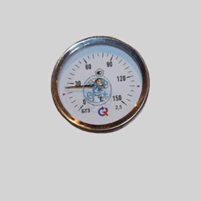 Фотография товара - Термометр биметаллический с пружиной БТ 30  (0-120С)