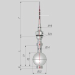 Фотография товара 1 Датчик уровня поплавковый ПДУ-3.1.300/20-ЕХ