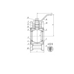 Фотография товара 2 Кран шаровый  стальной межфланцевый LD Стриж 032.016.П/П.02.Zn (L50,T150)