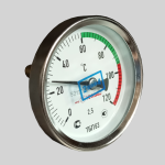 Фотография товара 1 Термометр биметаллический ТБП-63/50 (0...+120С),G1/2,L50,D63