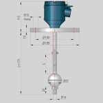 Фотография товара 1 Датчик уровня поплавковый ПДУ-И.2000.5.Ф.65.16.01.В-ЕХD
